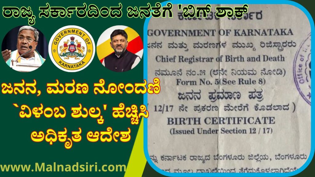 state government to increase the birth and death registration delay fee